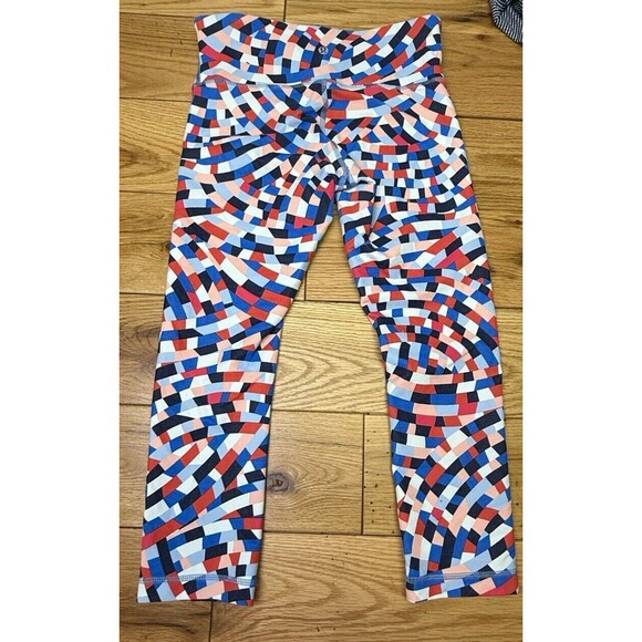 Lululemon‎ Women's Midrise Crop Legging Navy Blue Multicolor Size 6. Lot 2 - Picture 9 of 16